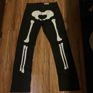 Handmade Skeleton Bone Pants y2k